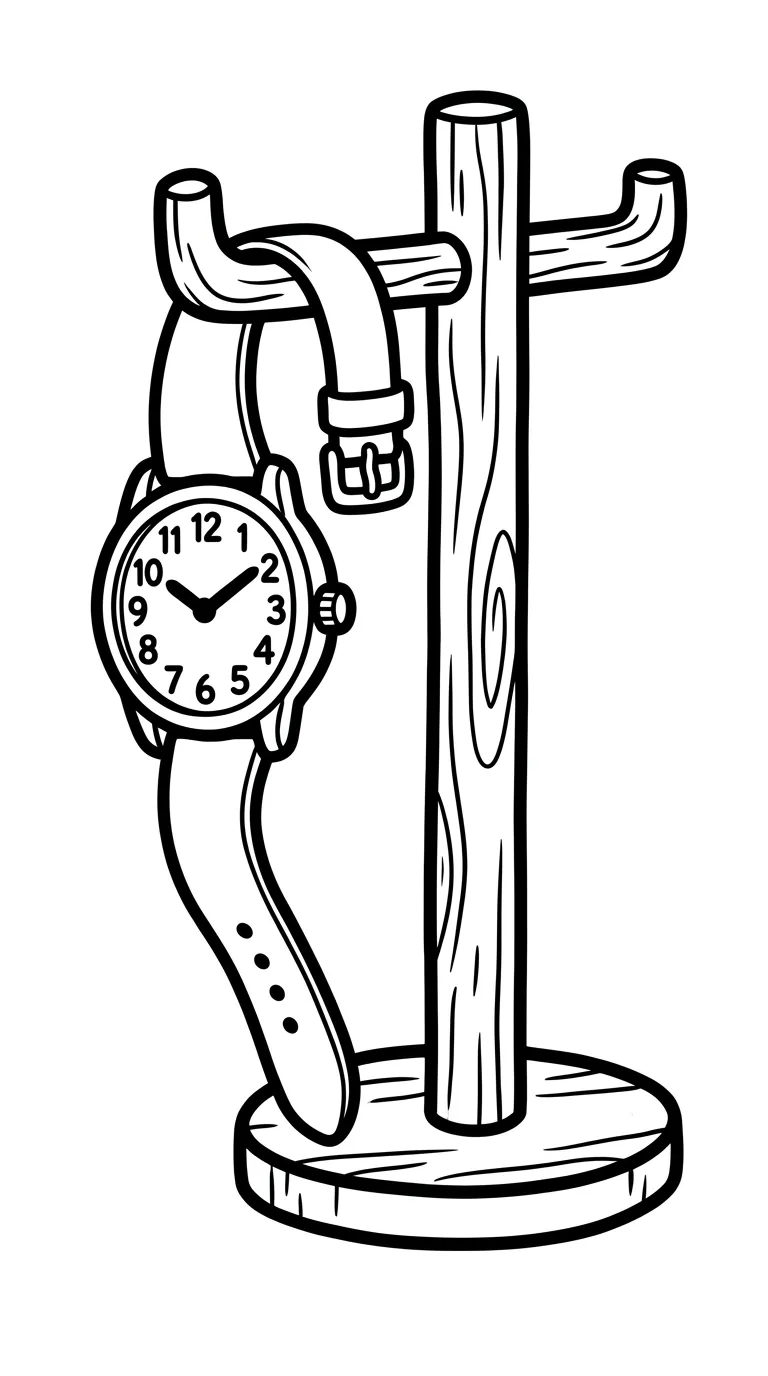 coloriage Montre pour enfant à imprimer