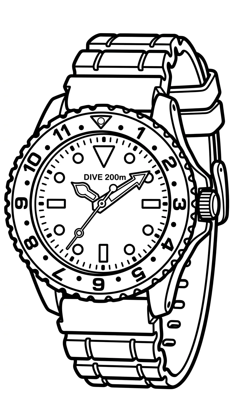 coloriage Montre à imprimer pdf 1