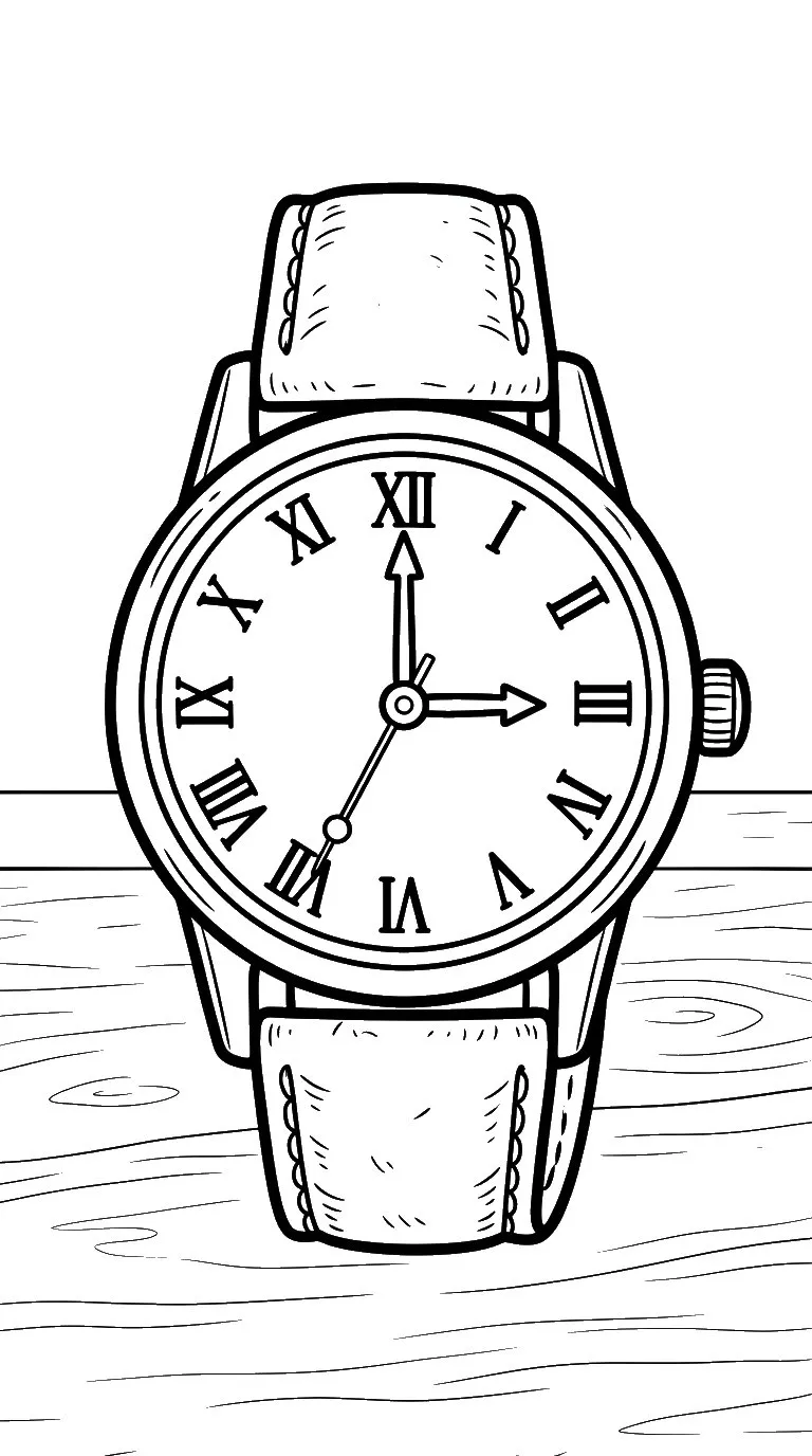 coloriage Montre à imprimer gratuitement pdf