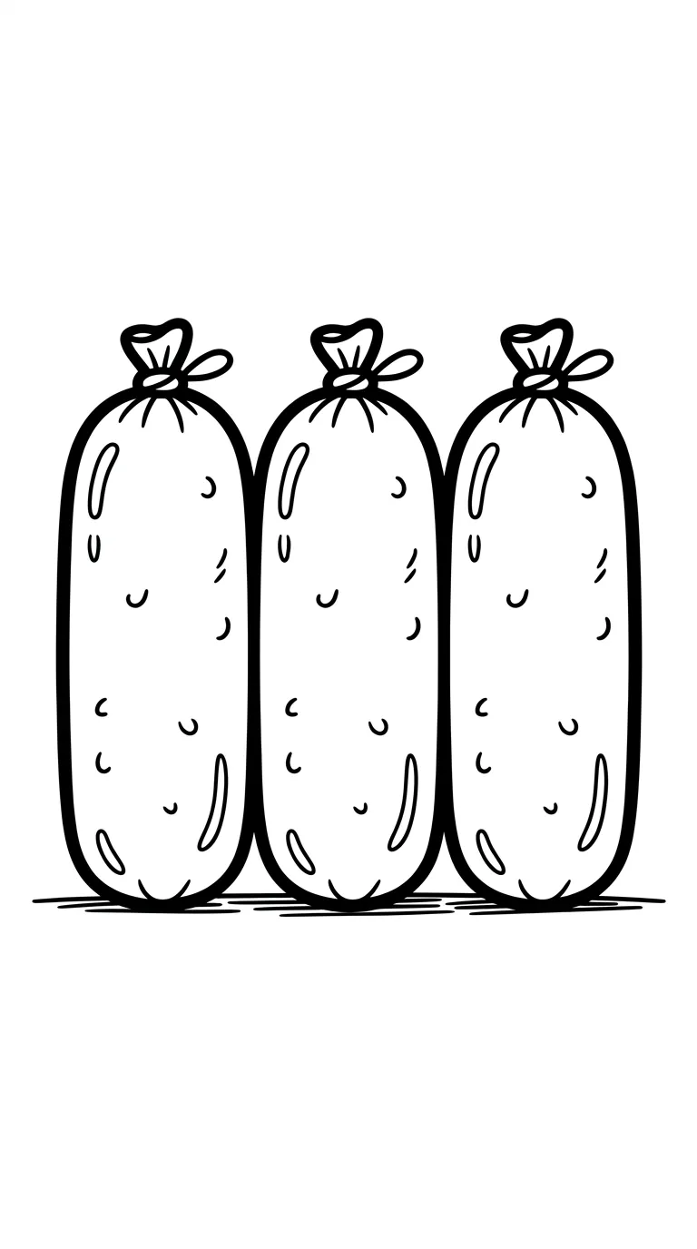 coloriage Saucisse et dessin a imprimer 1