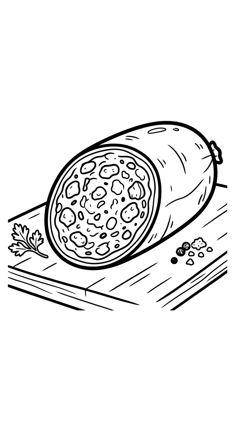 coloriage Saucisse en ligne pour enfant