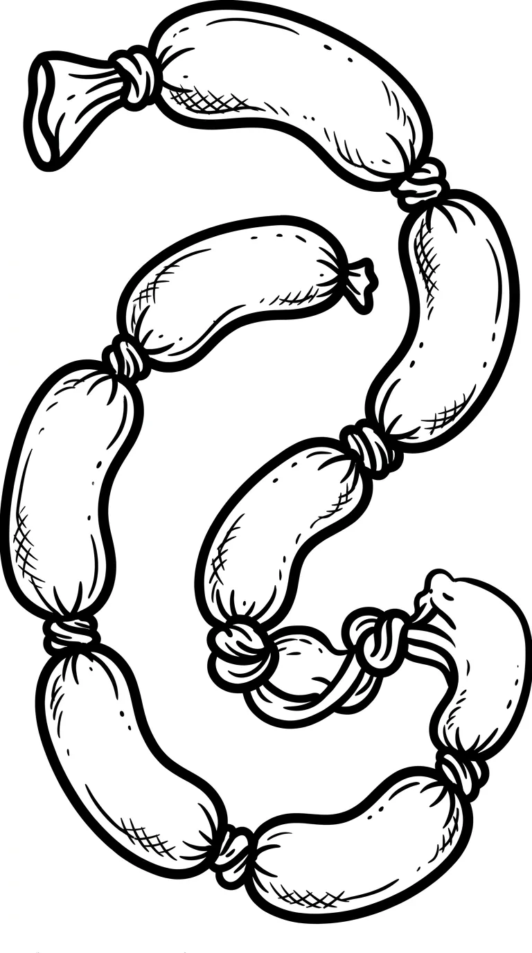 coloriage Saucisse en ligne 1