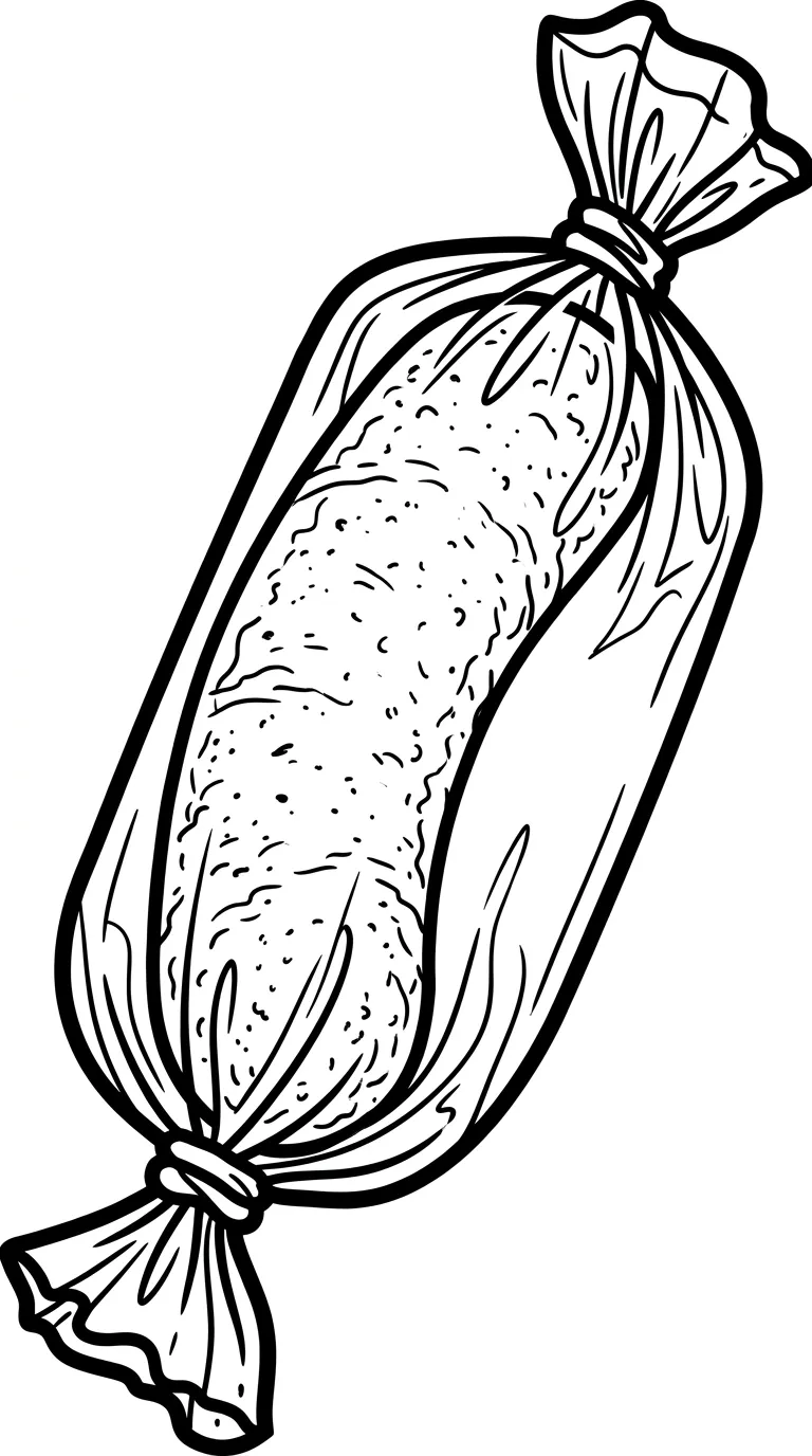 coloriage Saucisse pour enfants à imprimer