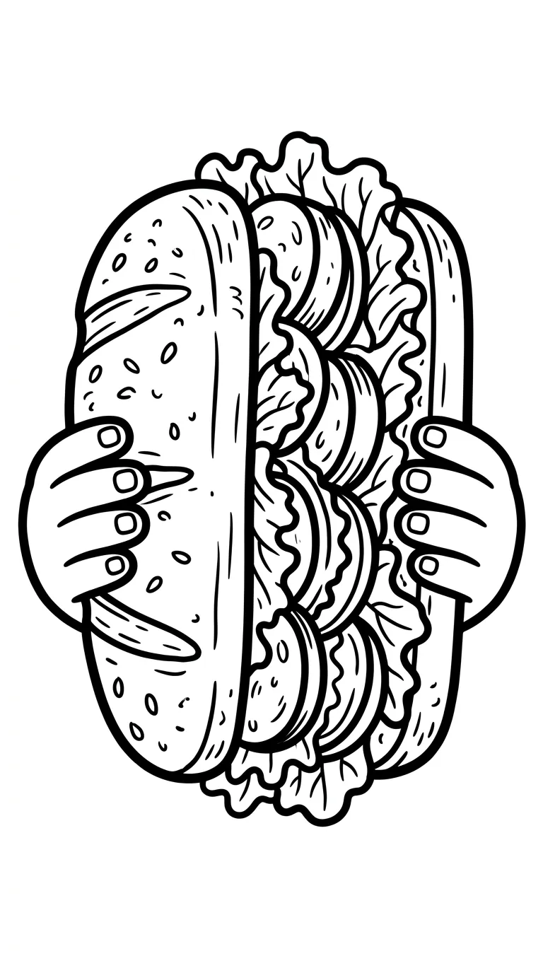 coloriage Saucisse pour enfants à télécharger