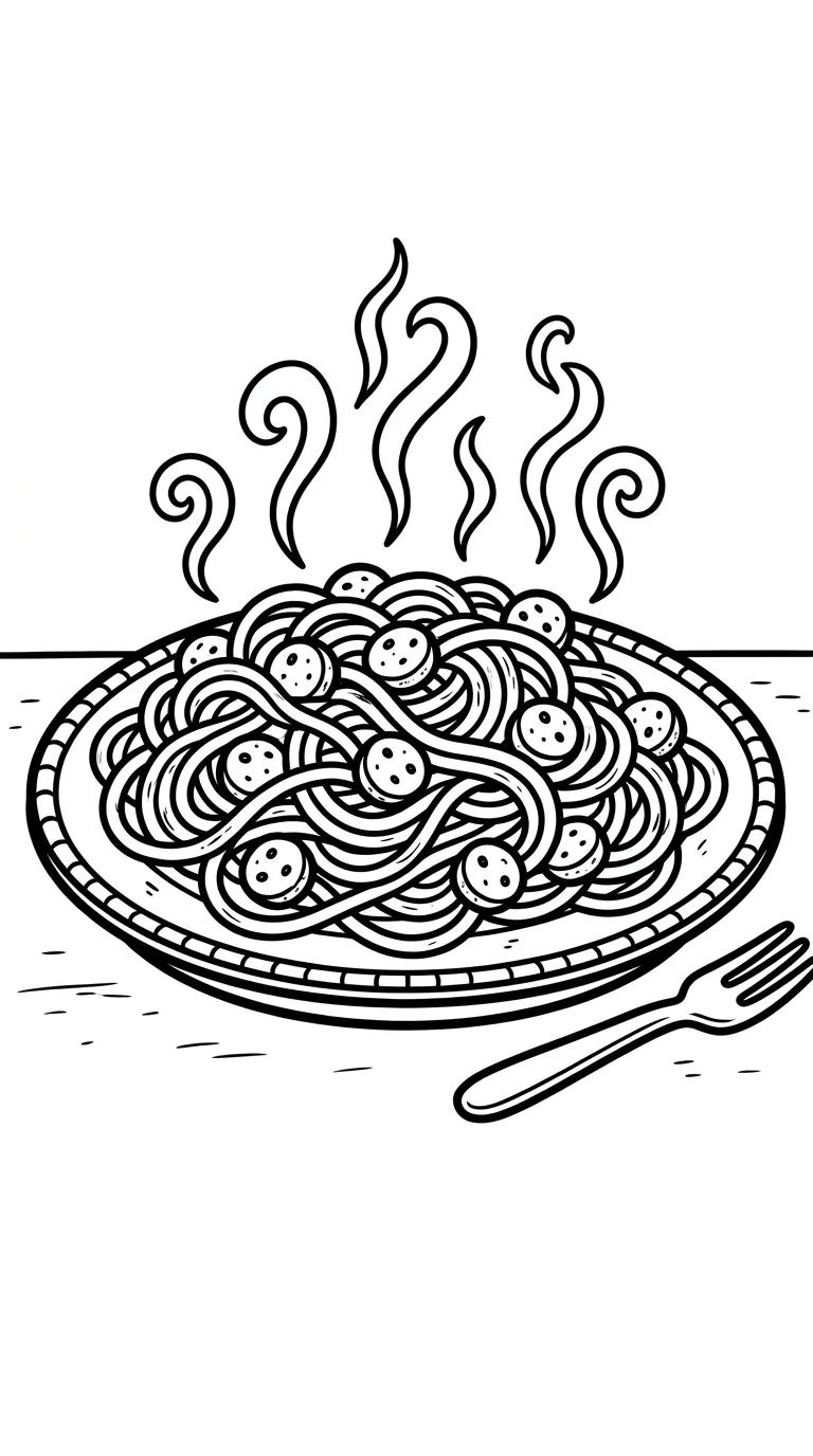 coloriage Saucisse à imprimer gratuitement pdf