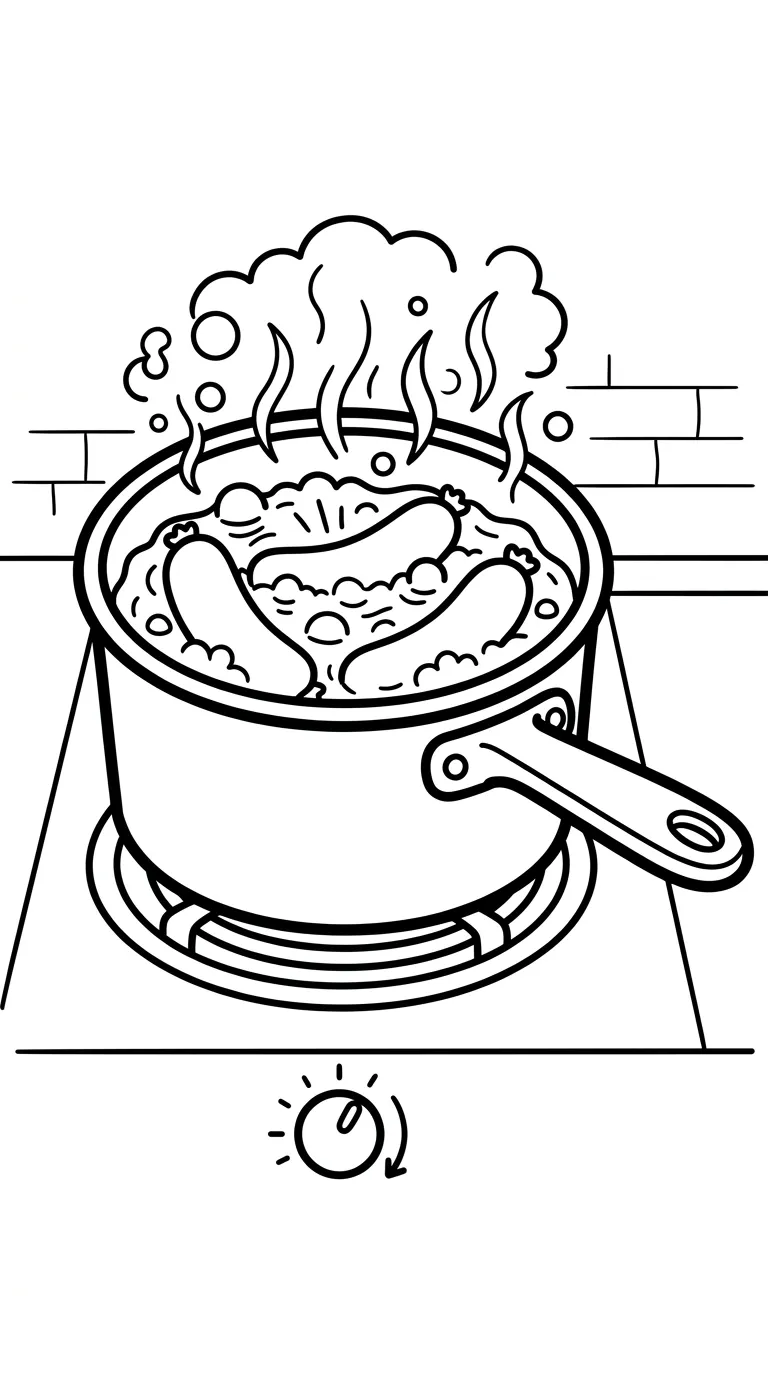 coloriage Saucisse a imprimer gratuit