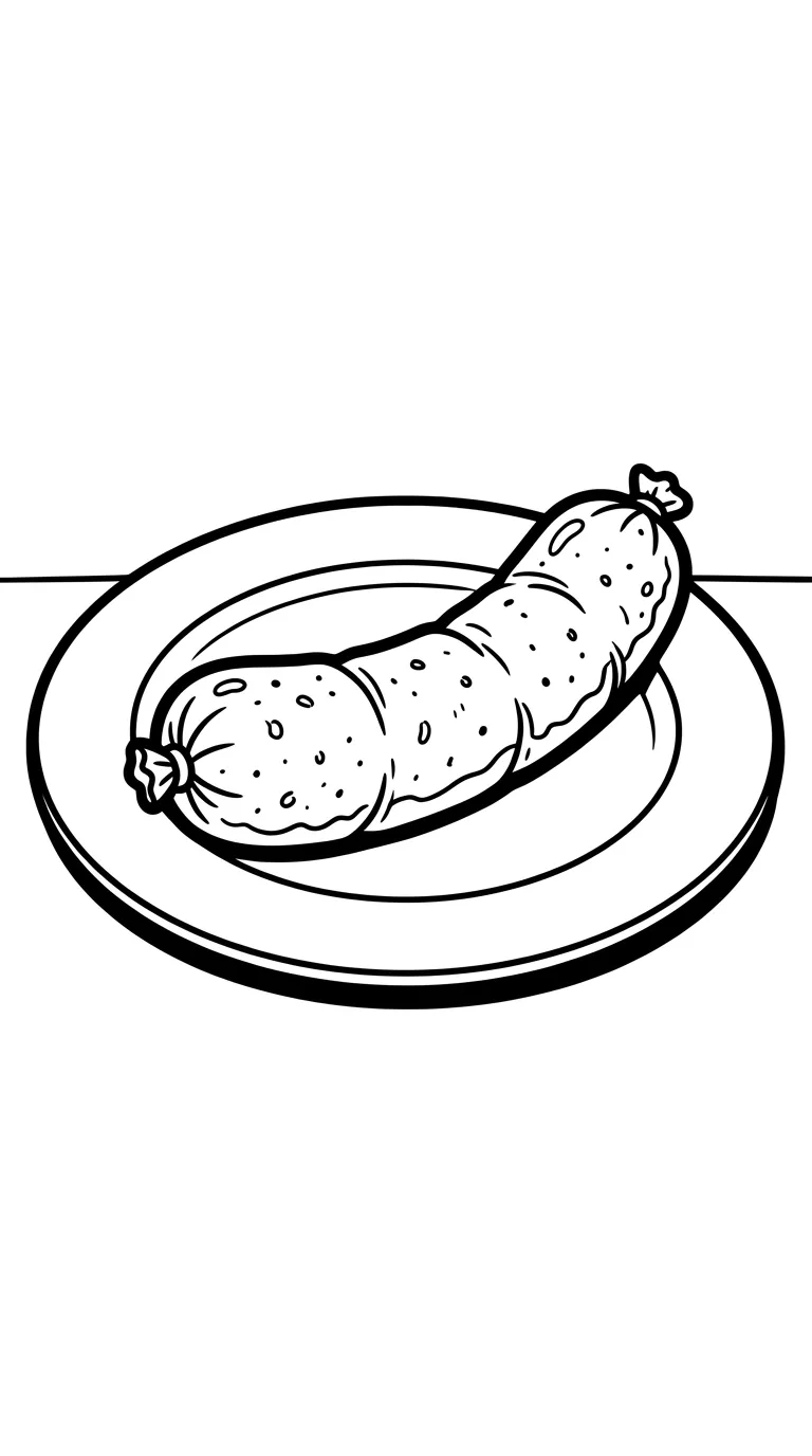 coloriage Saucisse à imprimer gratuitement pdf 1