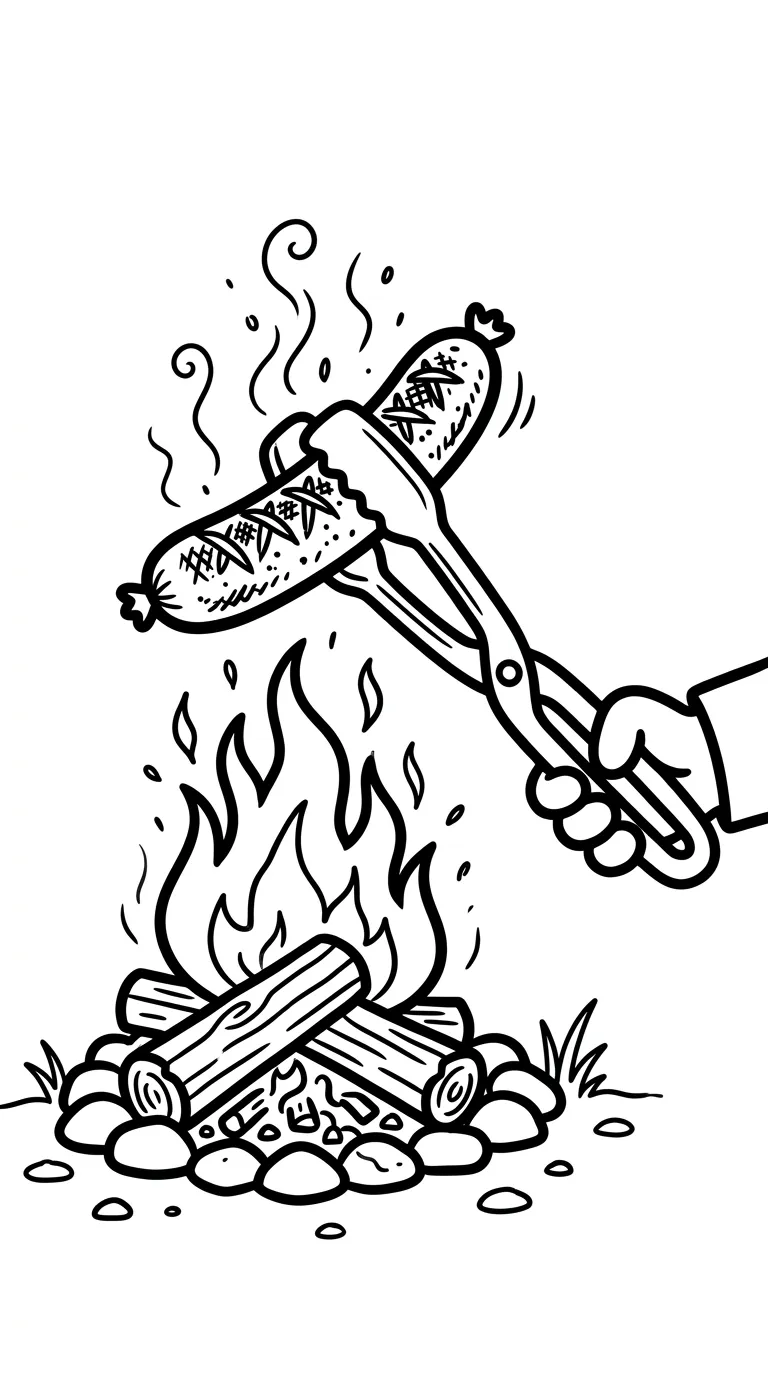 coloriage Saucisse pour enfant de 5 ans 1