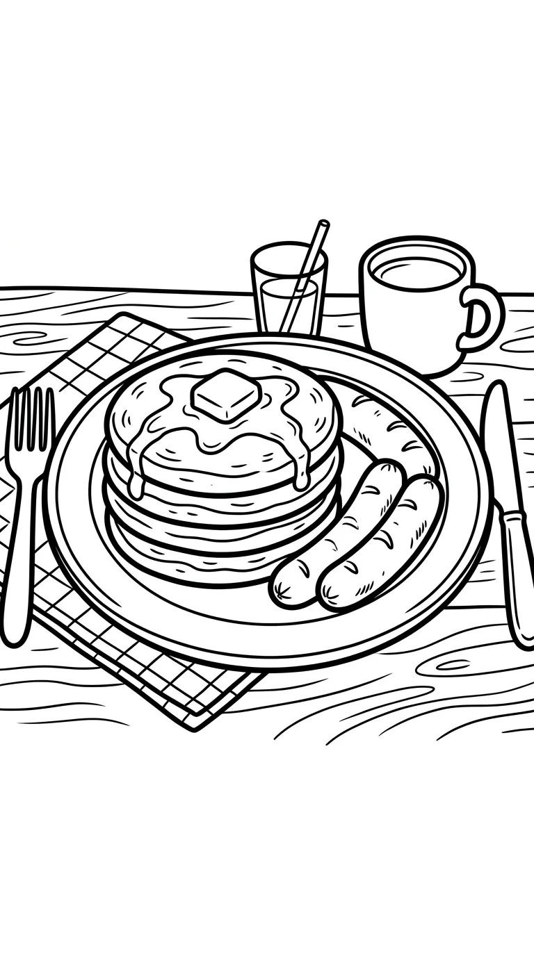 coloriage Saucisse à imprimer kawaii