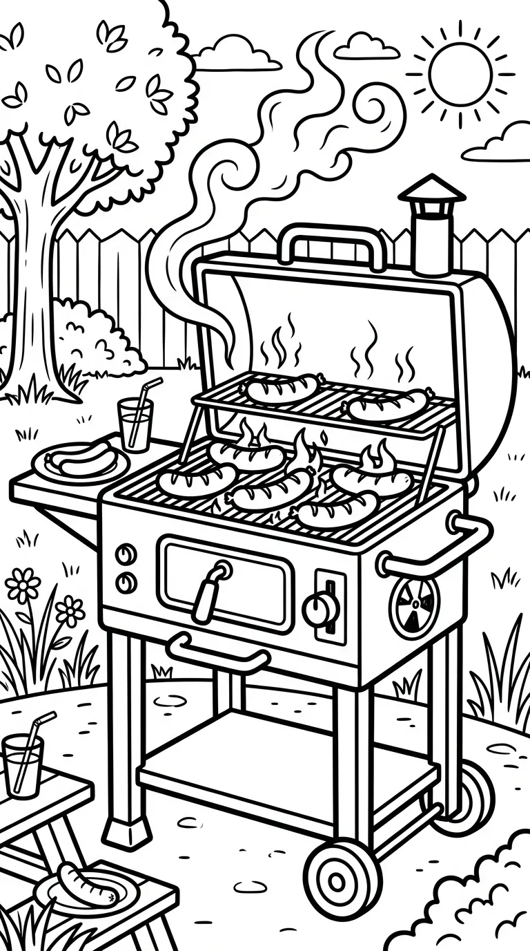 coloriage Saucisse à imprimer a4