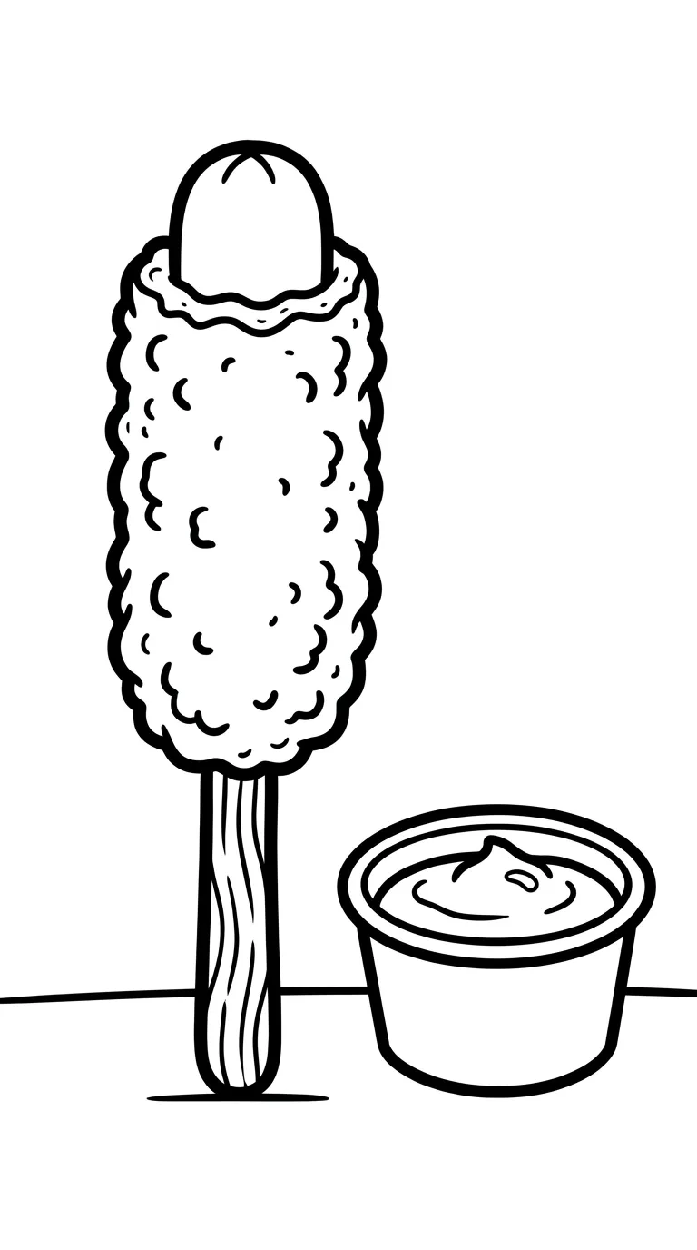 coloriage Saucisse à imprimer pour enfant de 2 ans
