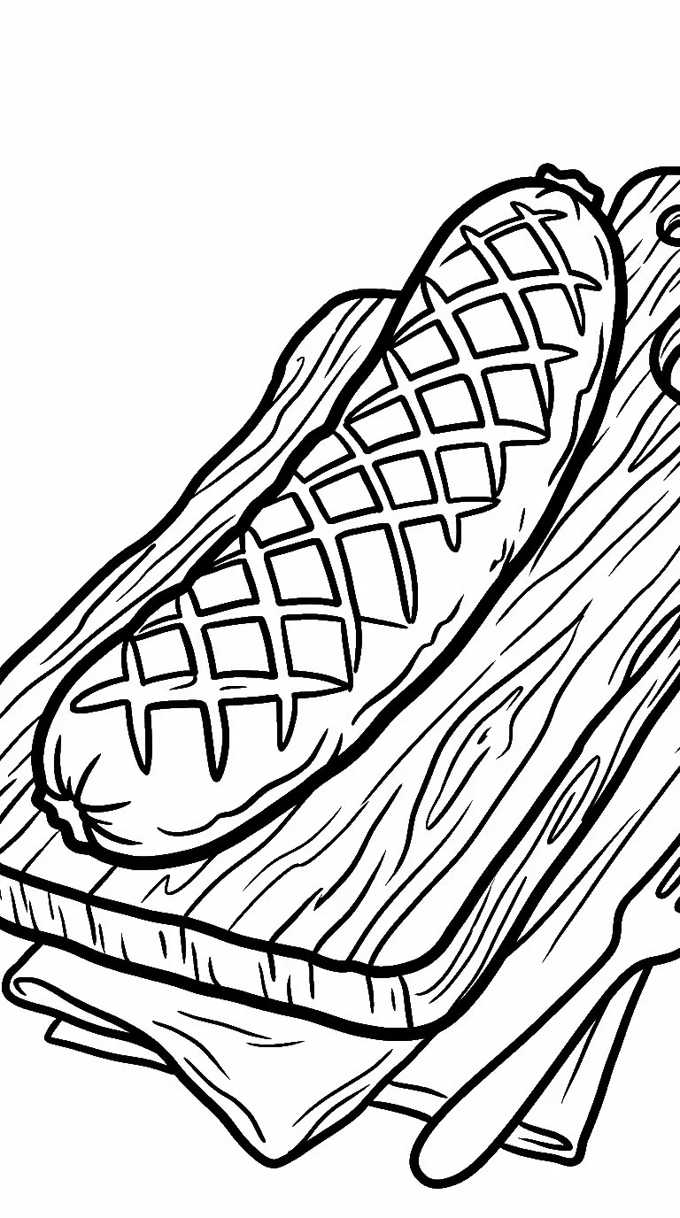 coloriage Saucisse a dessiner en ligne