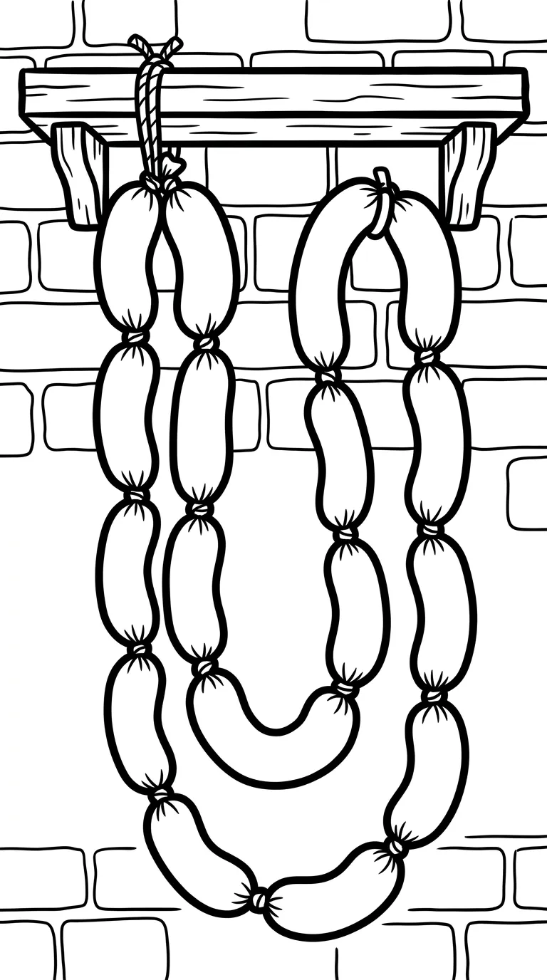 imprimer coloriage Saucisse gratuit 1
