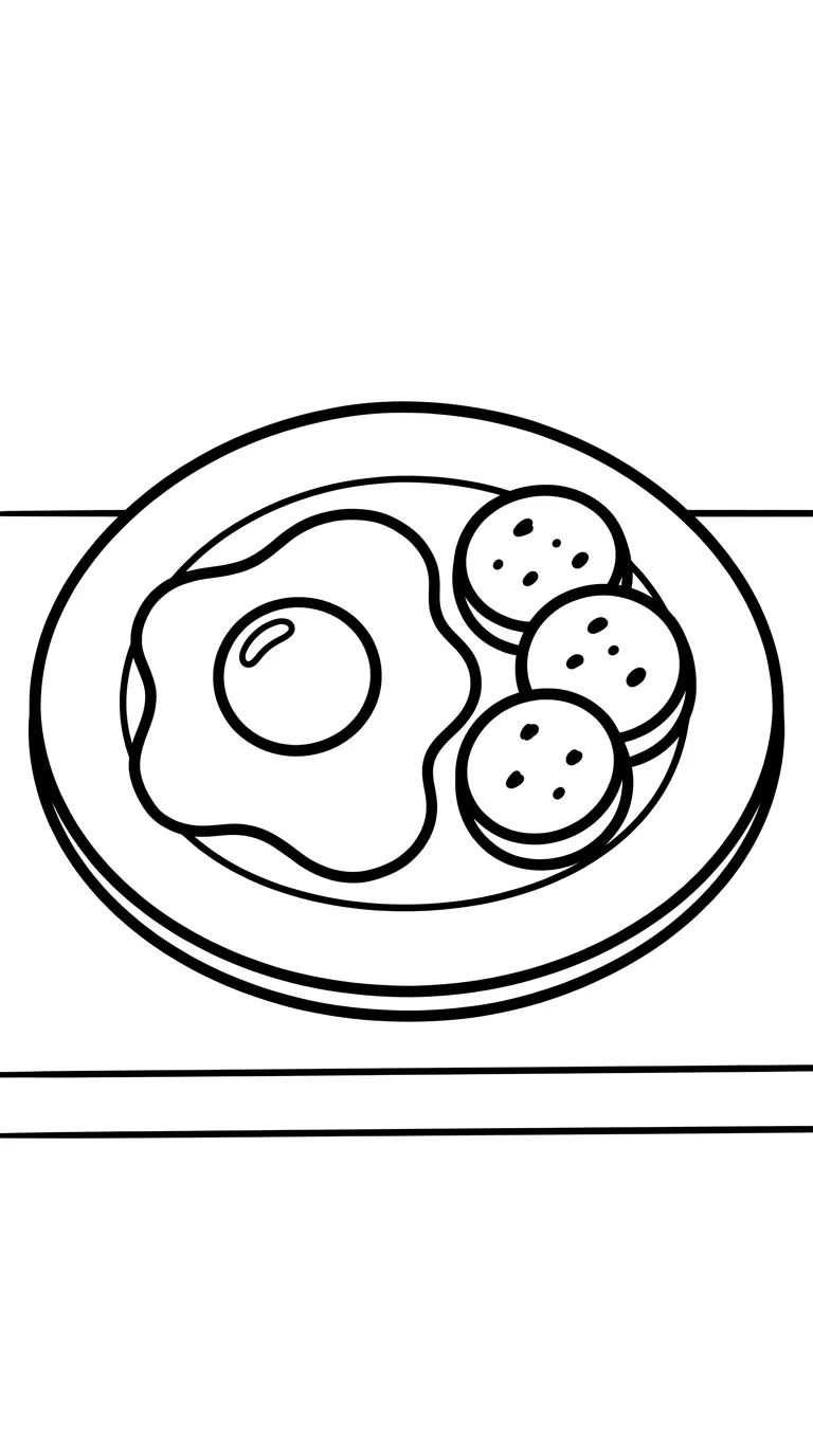 coloriage Saucisse à imprimer pour enfant de 4 ans