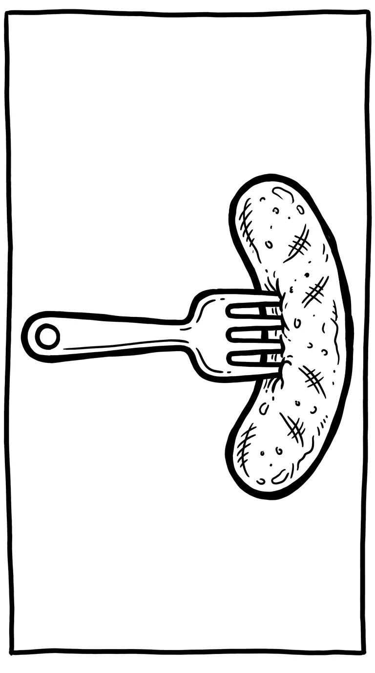 coloriage Saucisse pour primaire 1