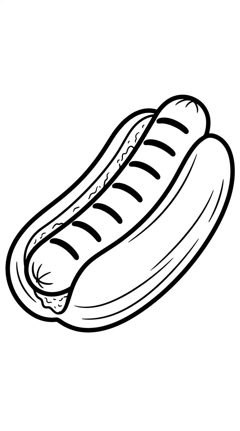 image de coloriage Saucisse pour enfant