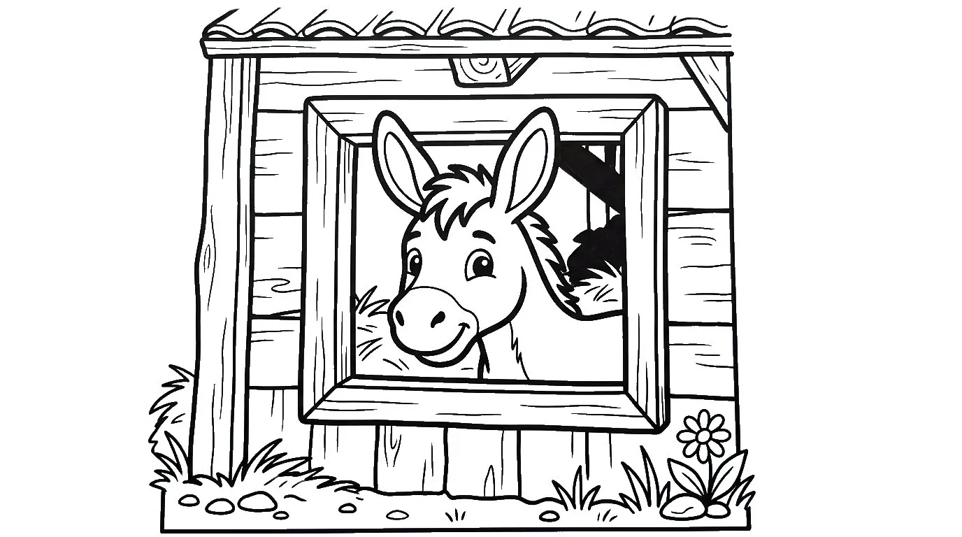 coloriage Âne en ligne