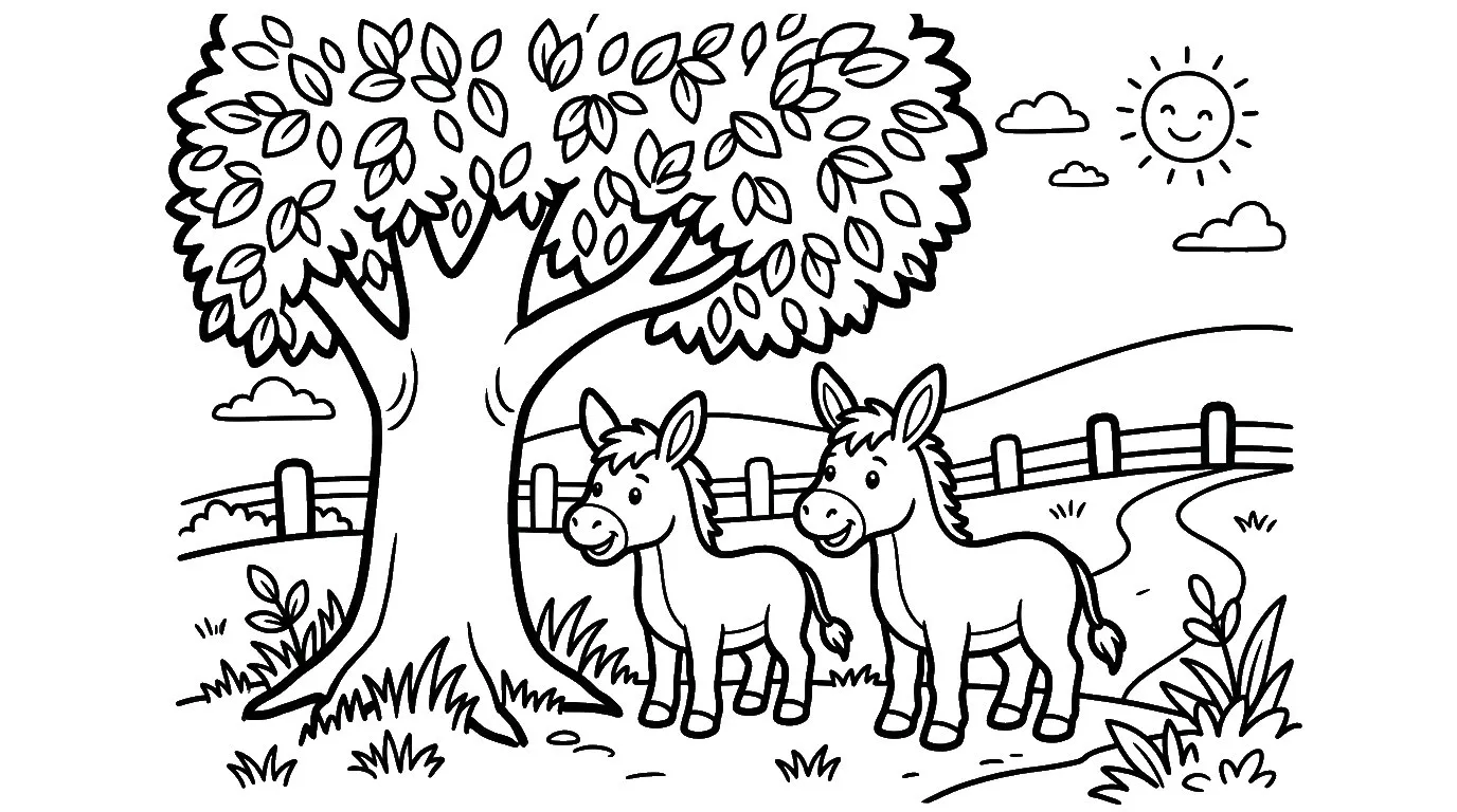 coloriage Âne pour enfant gratuit