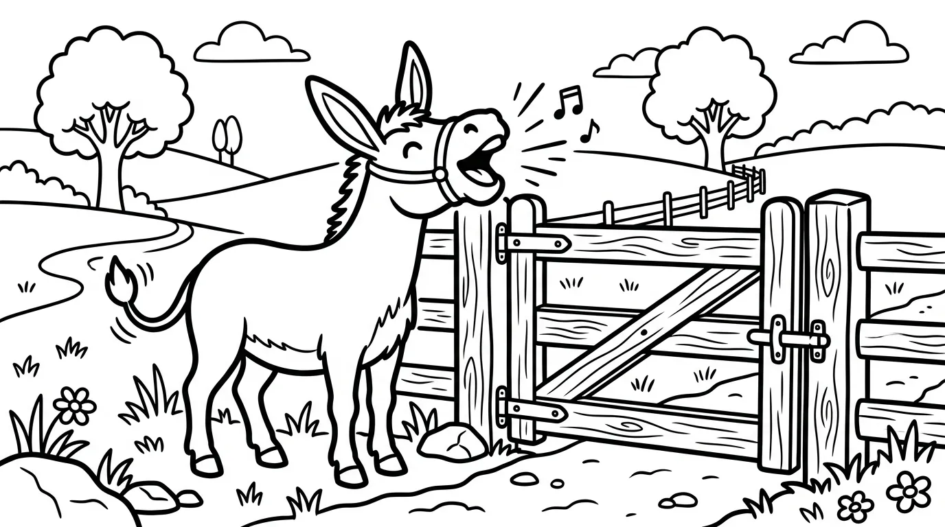 coloriage Âne à imprimer gratuit
