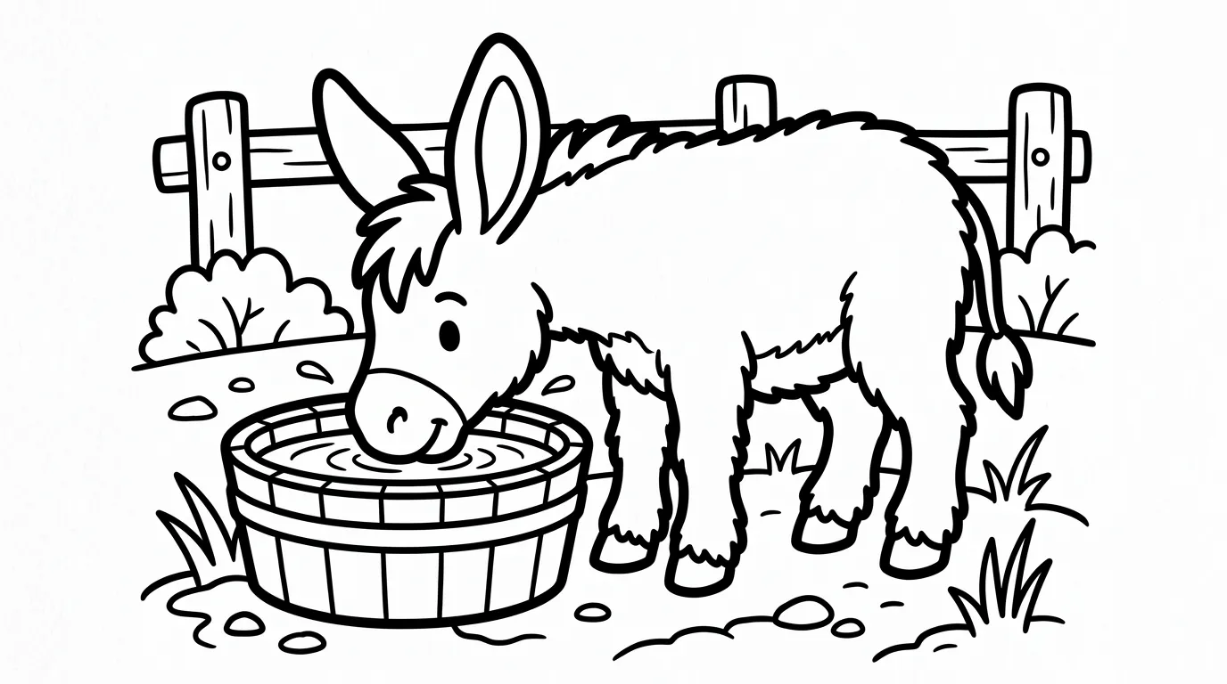 coloriage Âne pour enfant gratuit 1