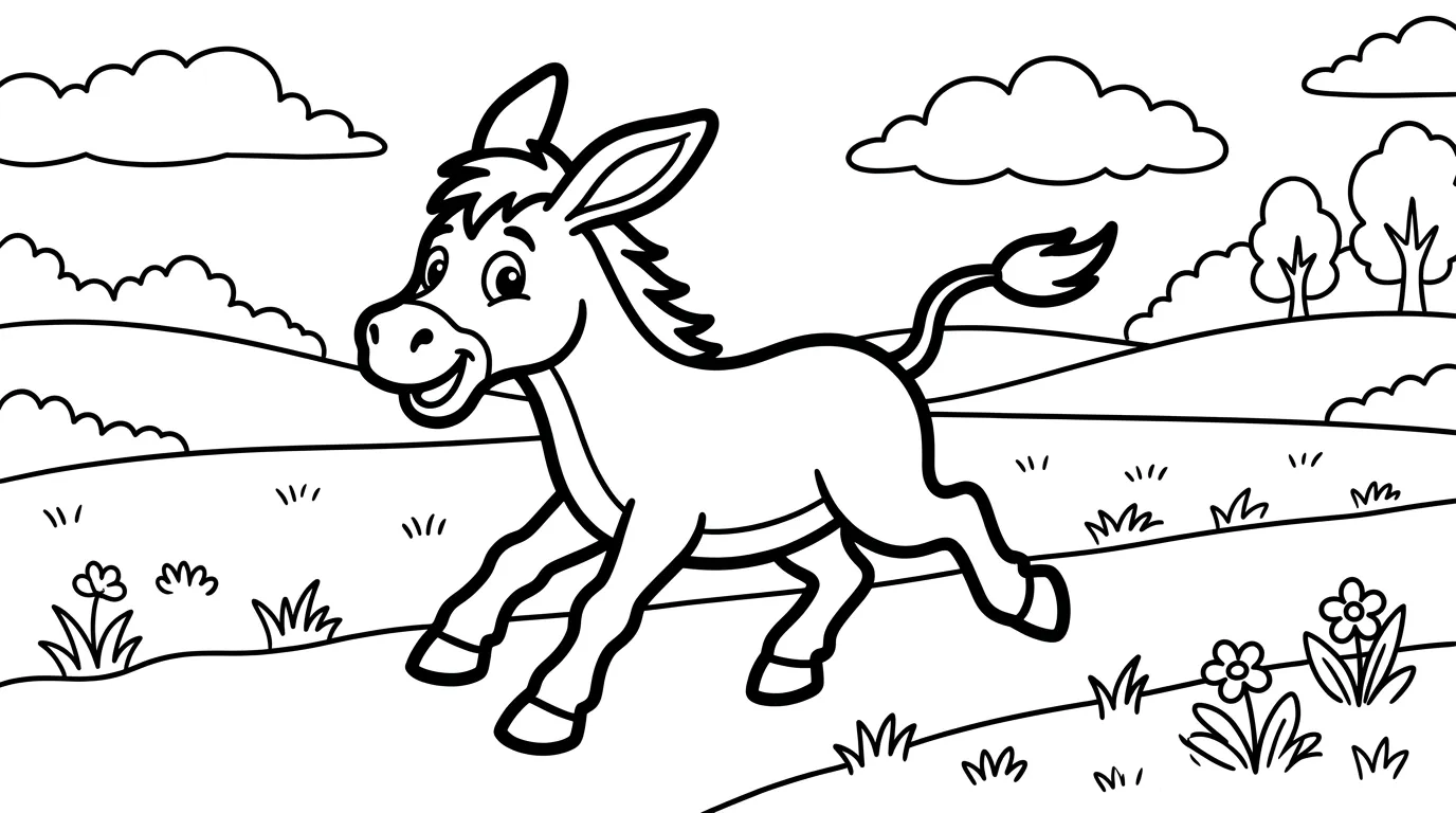 coloriage Âne à imprimer pdf