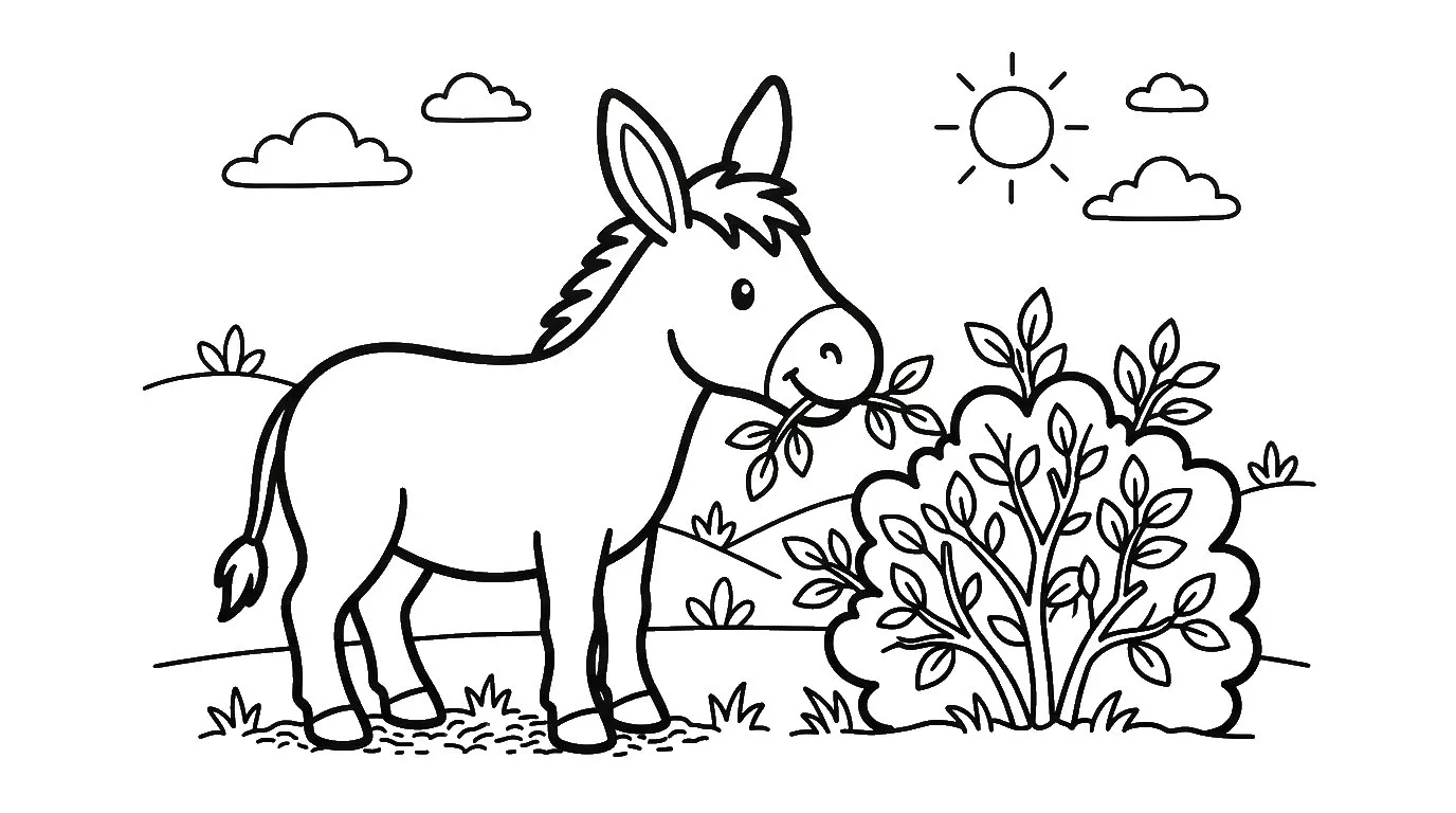 coloriage Âne et dessin a imprimer