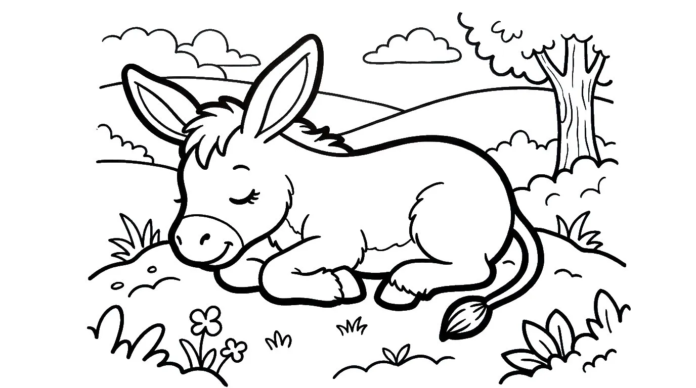coloriage Âne gratuit a imprimer