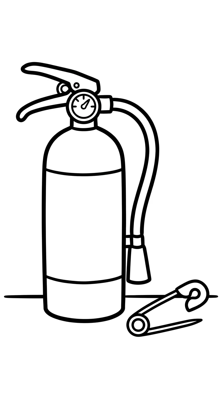 coloriage Extincteur à imprimer pour enfant de 10 ans