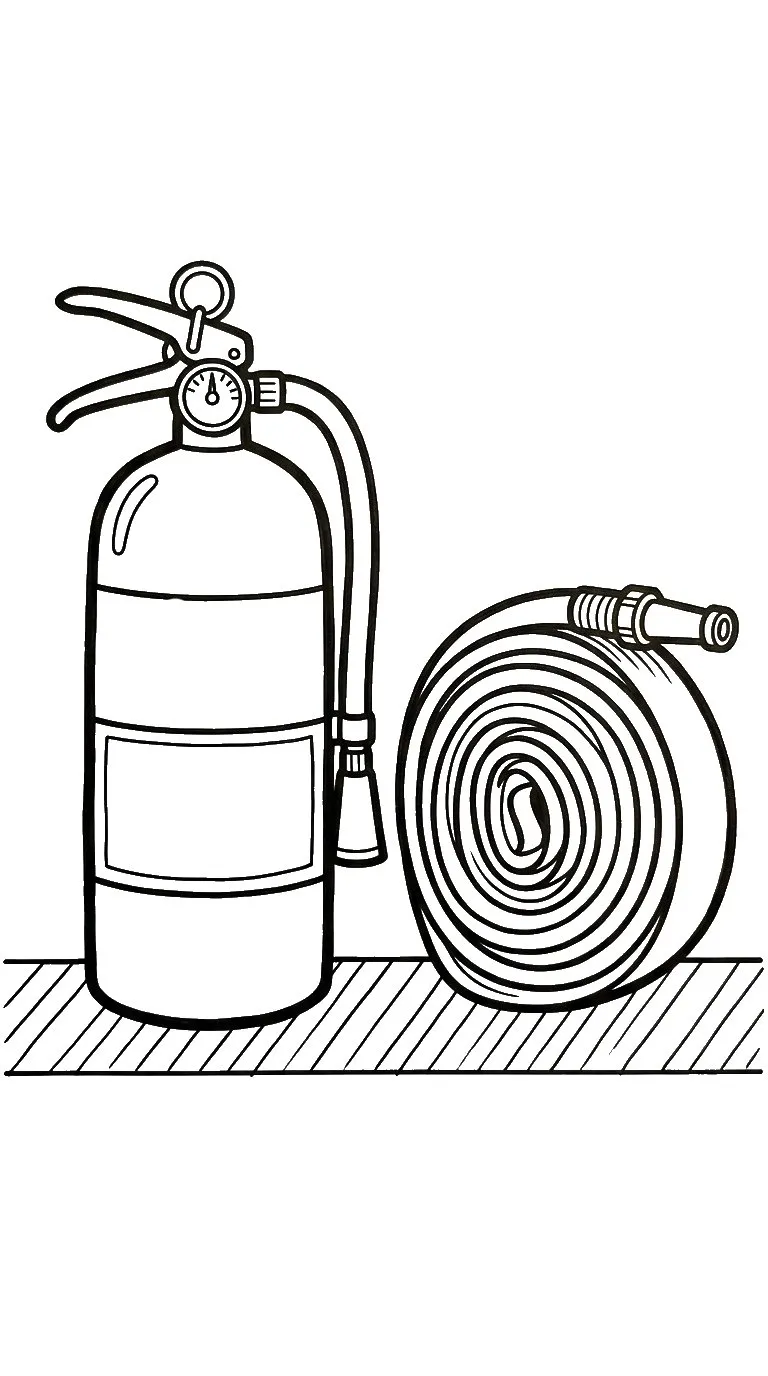 image de coloriage Extincteur pour enfant 1
