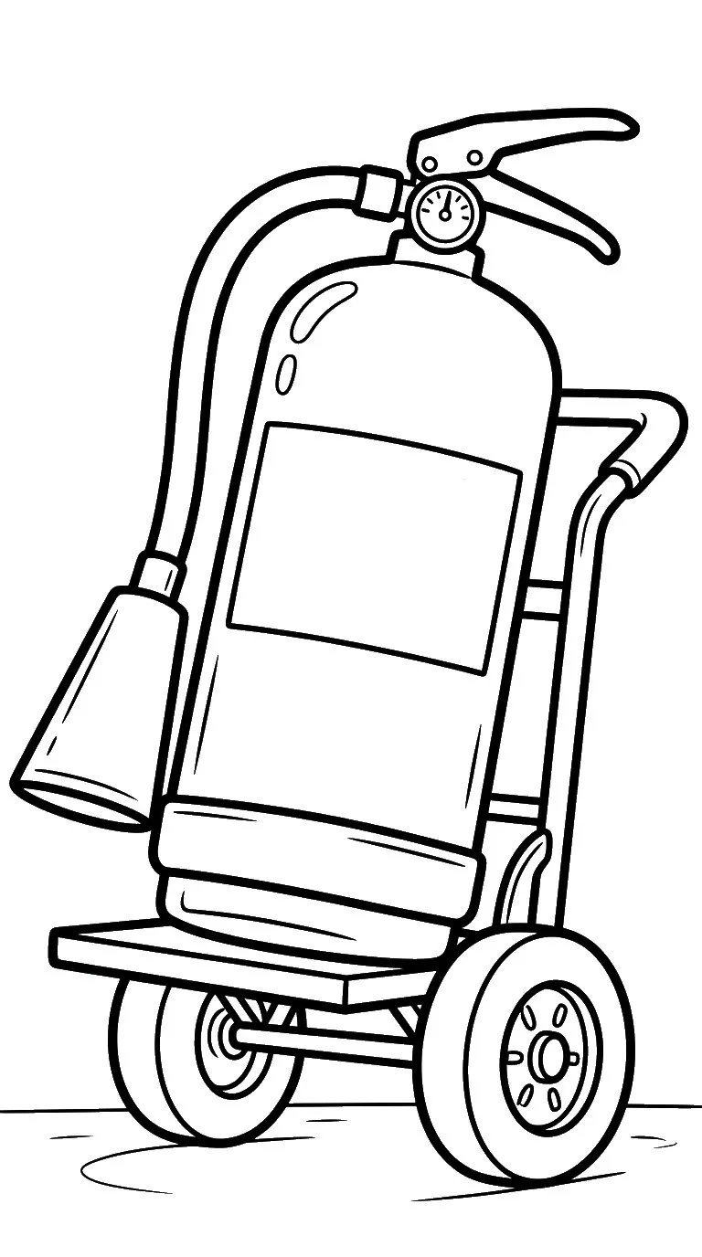 coloriage Extincteur à imprimer pdf gratuit