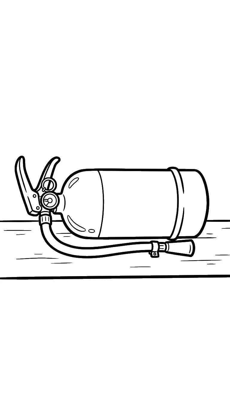imprimer coloriage Extincteur gratuit