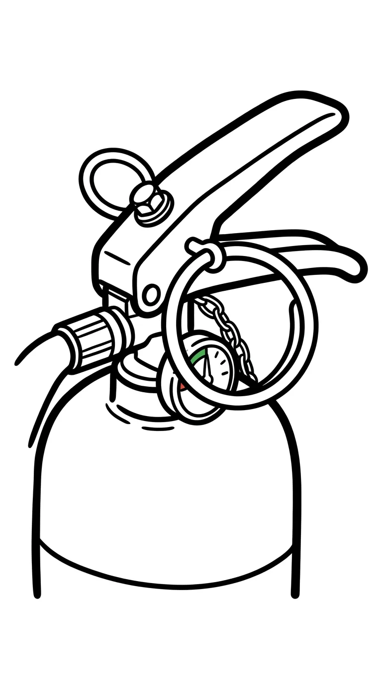 coloriage Extincteur gratuit pour enfants