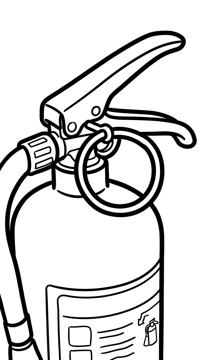imprimer coloriage Extincteur gratuit 1