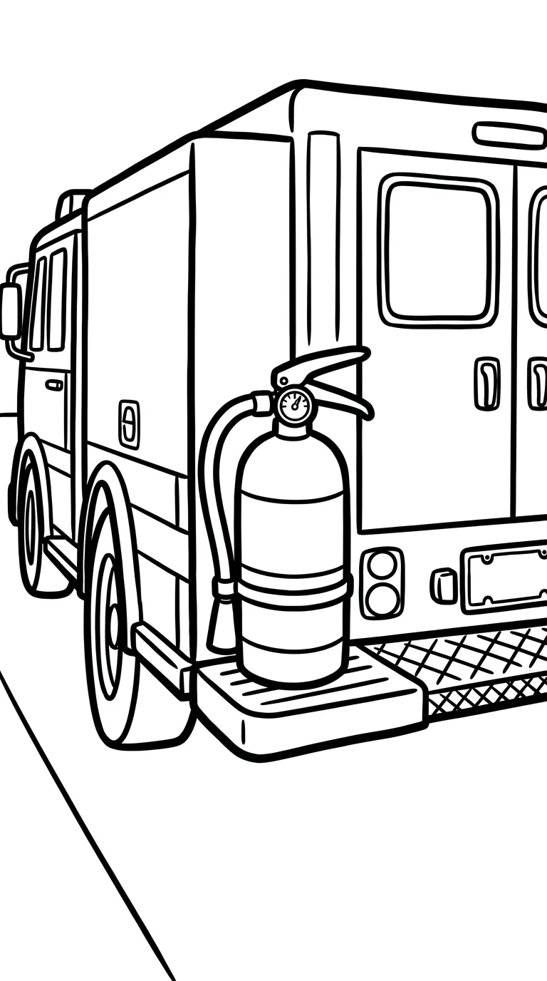 coloriage Extincteur à imprimer pdf 1