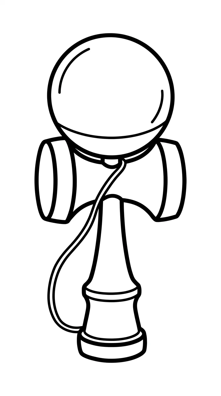 image pour coloriage Kendama enfant