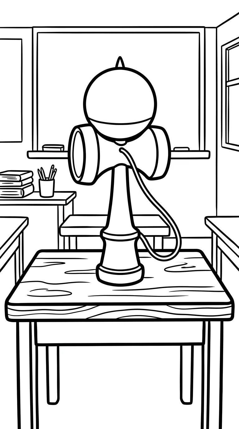 coloriage Kendama pour enfant de 2 ans 1