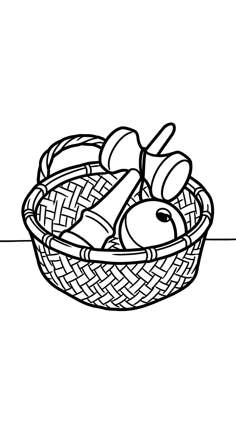 coloriage Kendama gratuit à imprimer