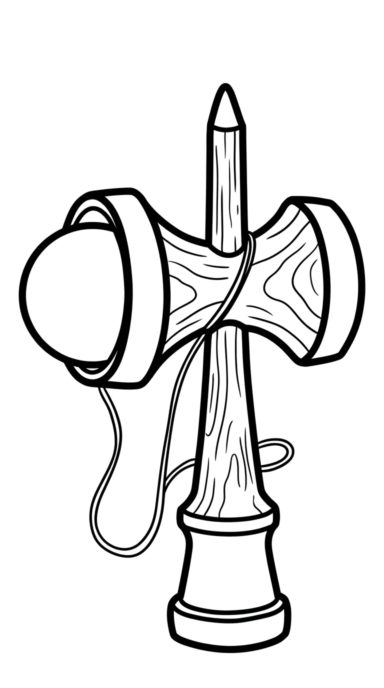 coloriage Kendama a imprimer gratuit 1