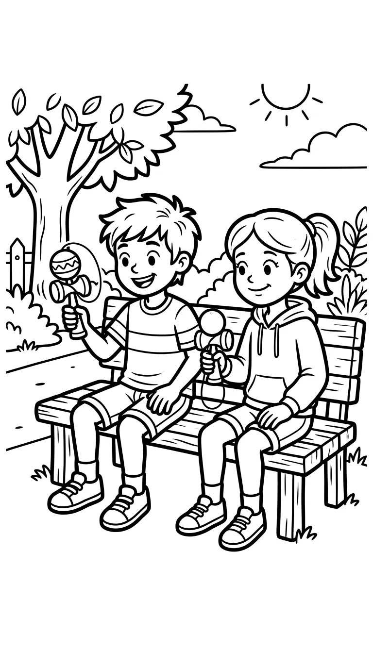 coloriage Kendama à imprimer a4
