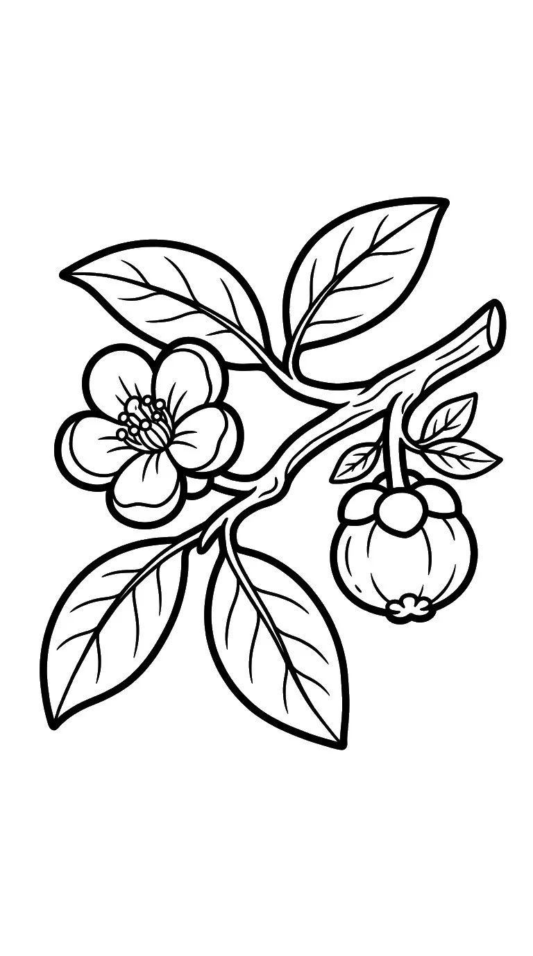 coloriage Mangoustan a imprimer gratuitement