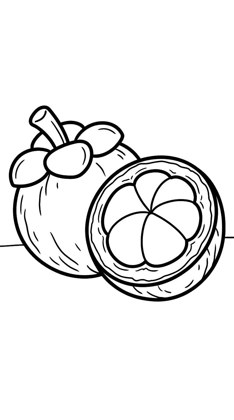 coloriage Mangoustan pour enfant de 4 ans