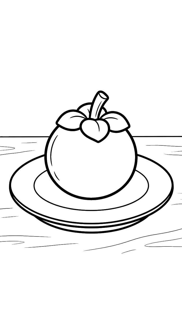 coloriage Mangoustan à imprimer pour enfant de 3 ans