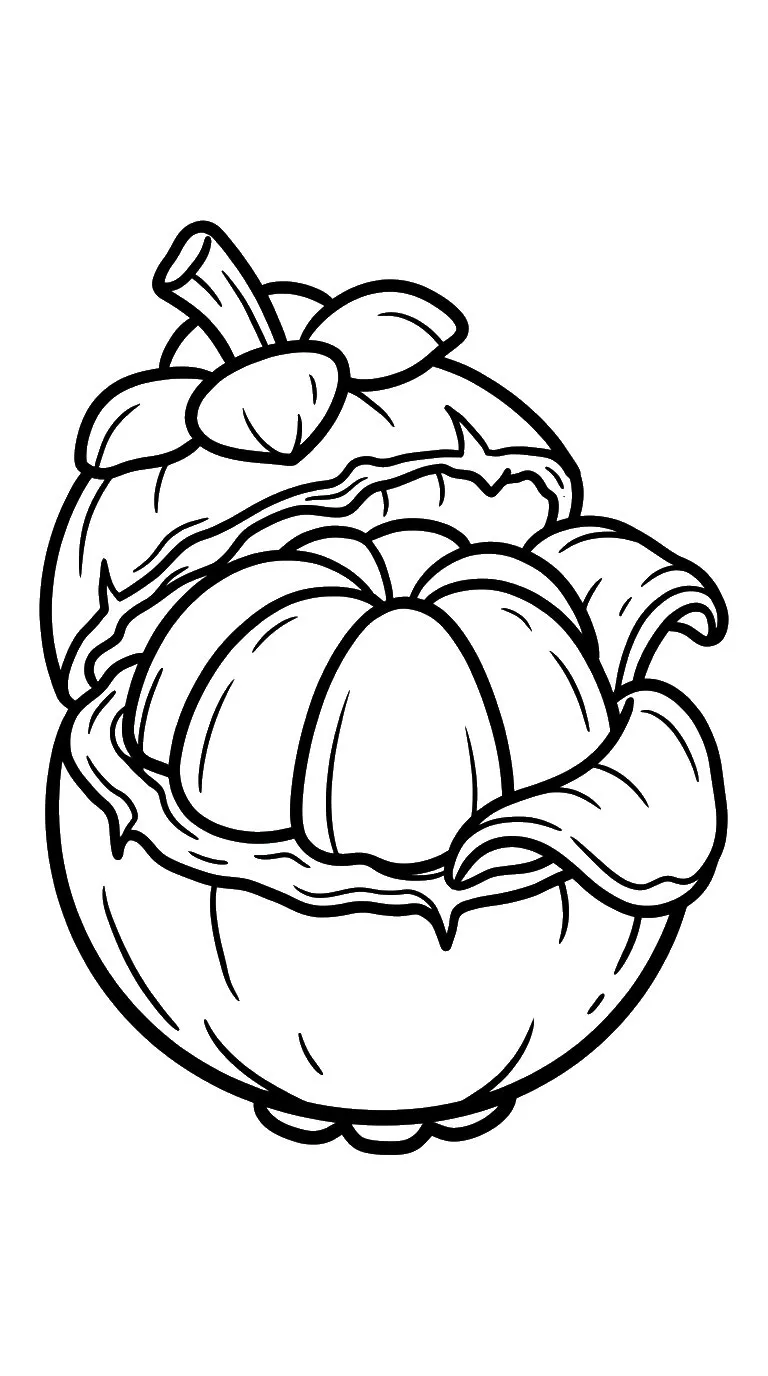 coloriage Mangoustan pour enfant de à imprimer