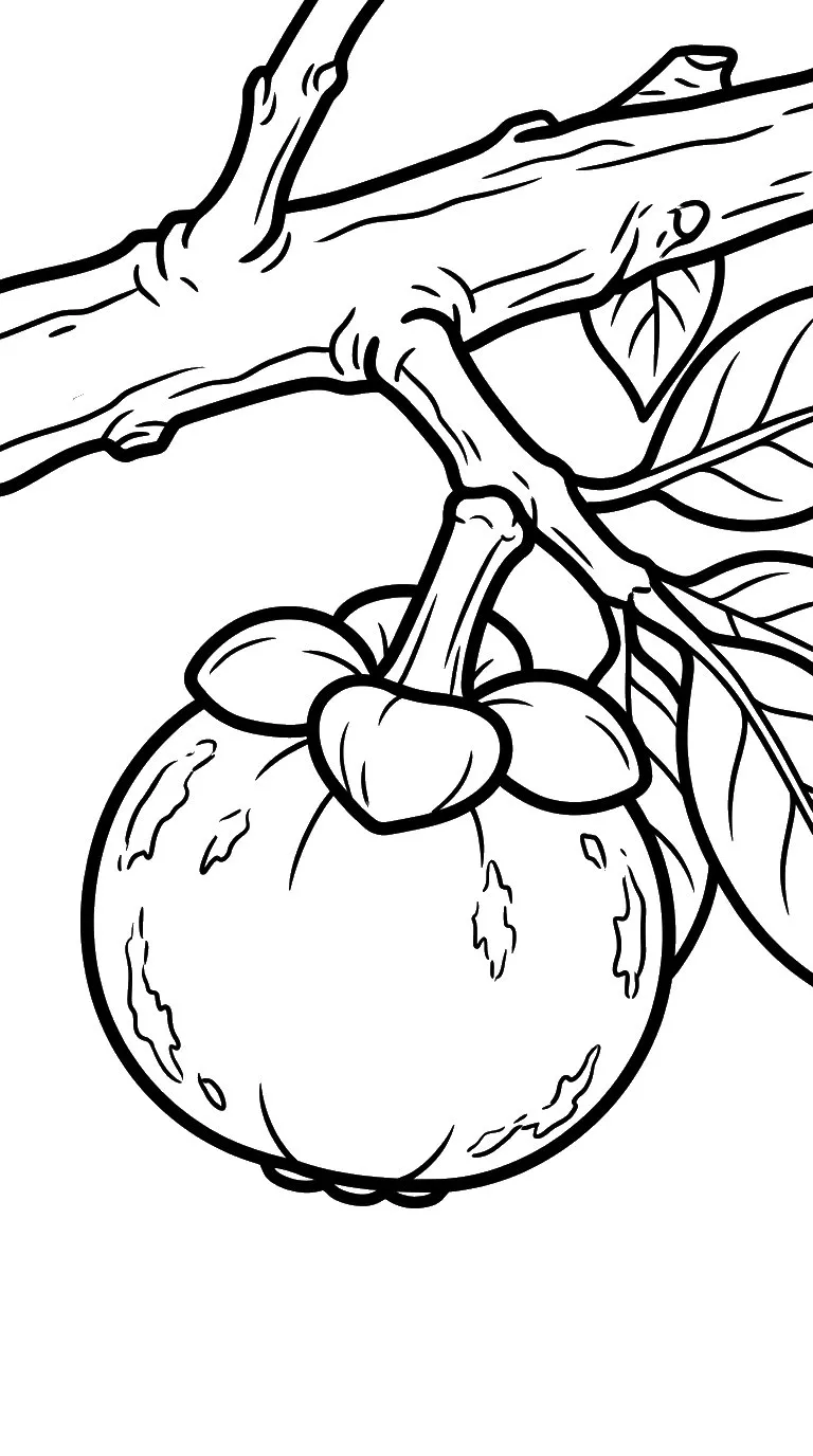 coloriage Mangoustan à imprimer pour enfant de 8 ans