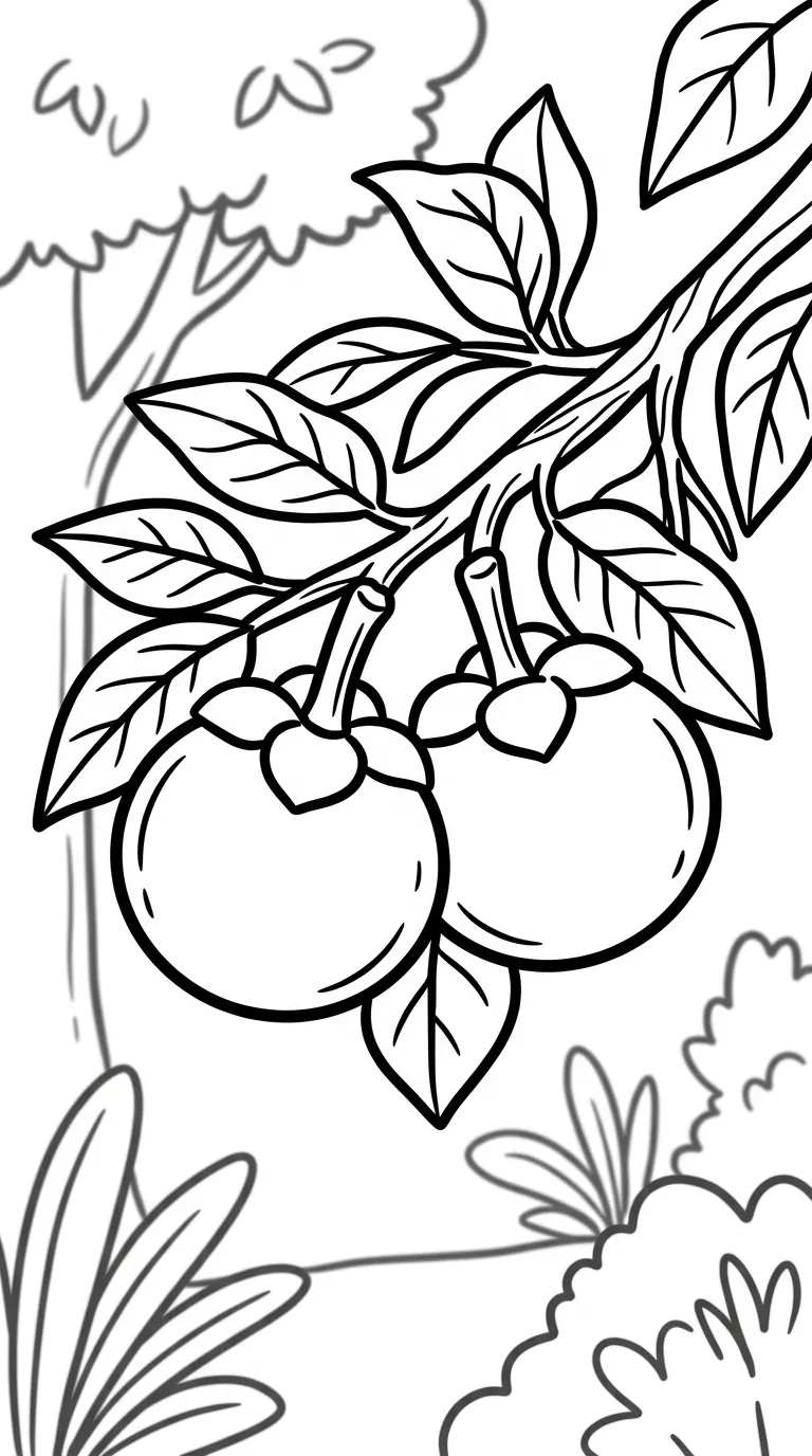 coloriage Mangoustan pour enfant de à imprimer 1