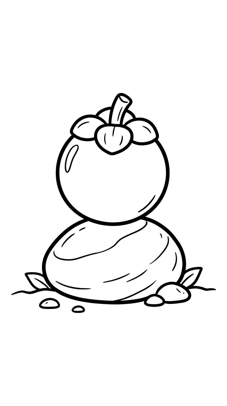 coloriage Mangoustan à imprimer pour enfant de 4 ans