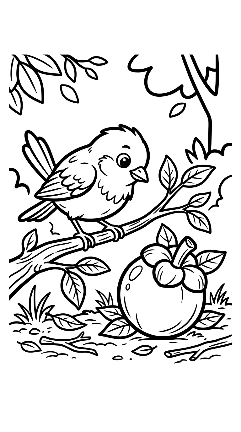 coloriage Mangoustan gratuit 1