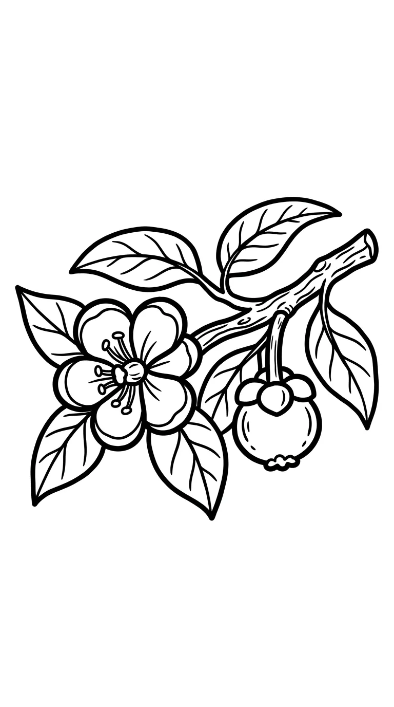 coloriage Mangoustan gratuit a imprimer