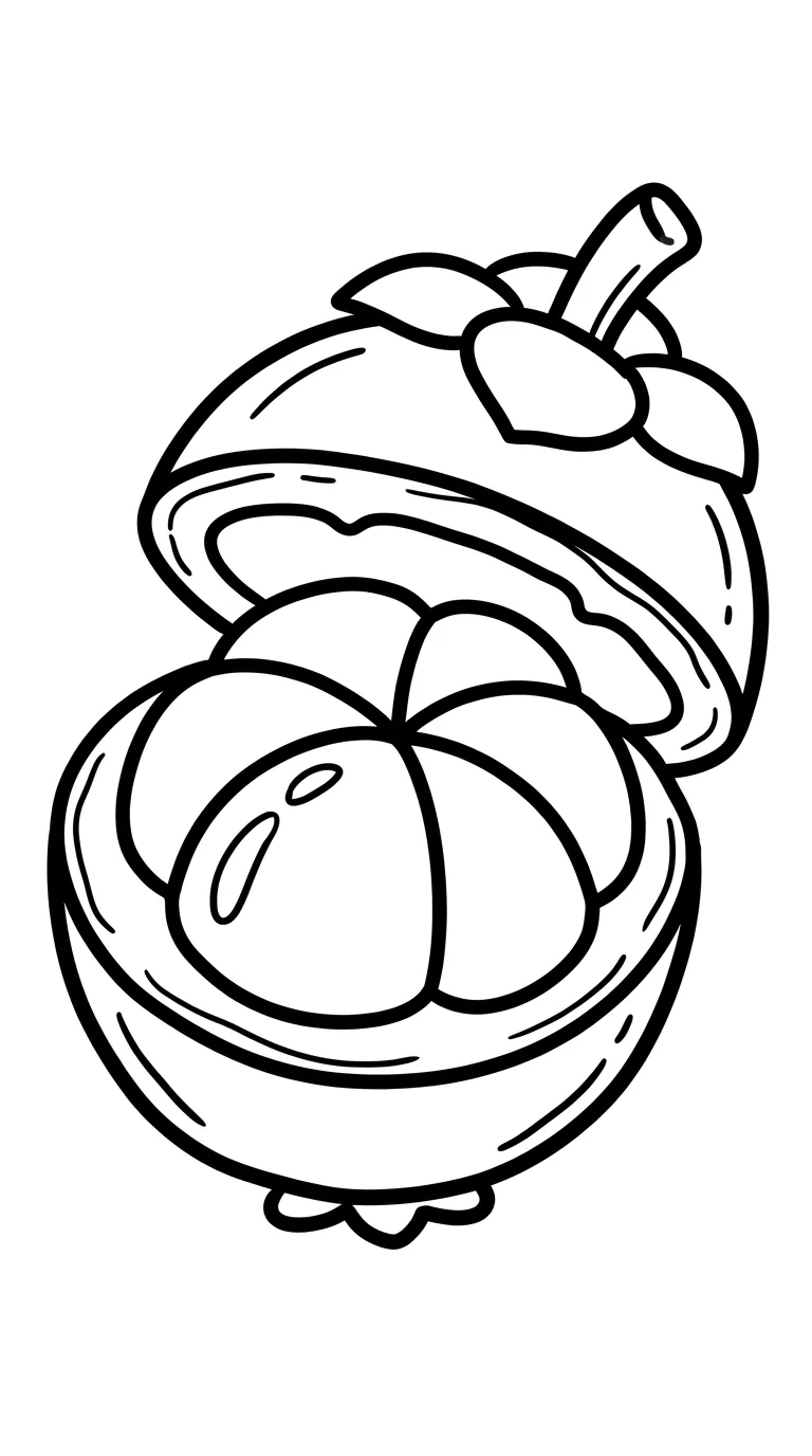 a imprimer coloriage Mangoustan gratuit 1