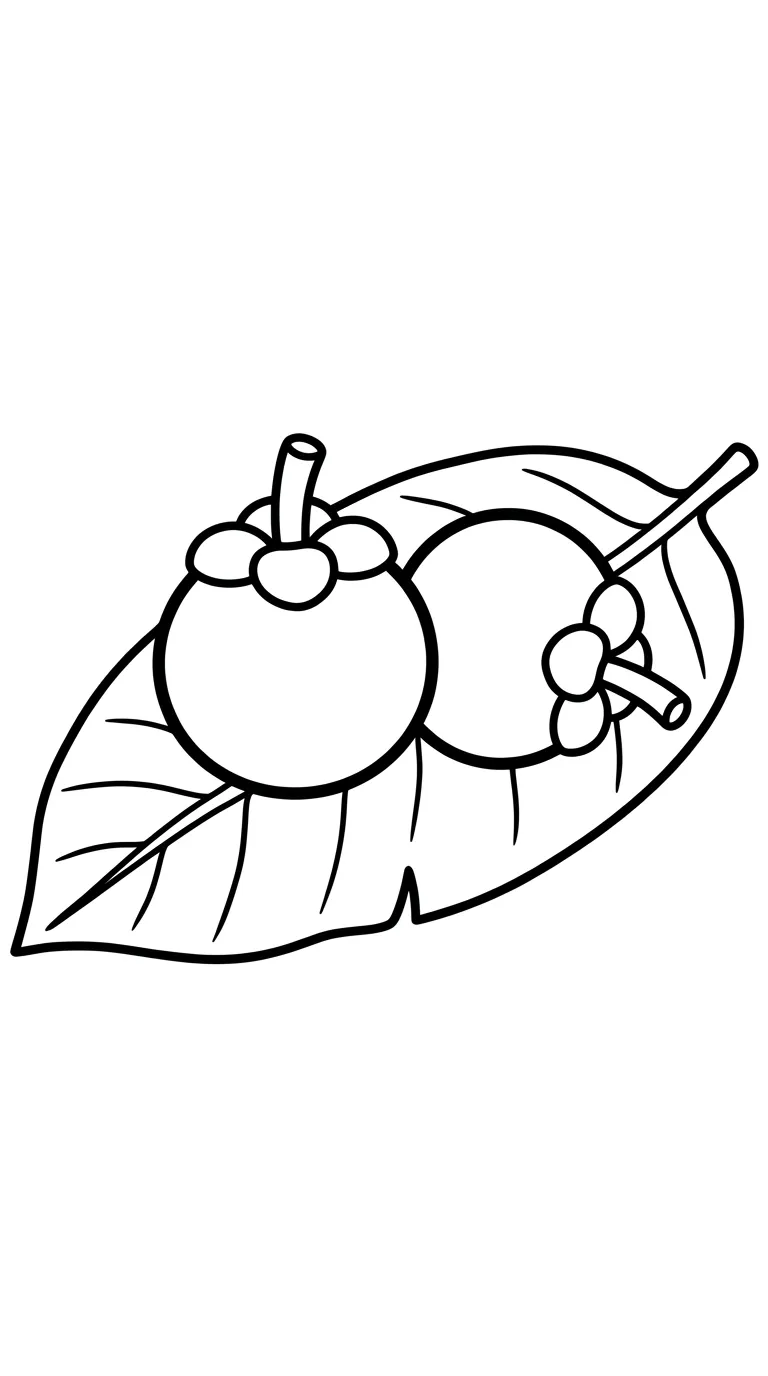 coloriage Mangoustan et découpage à imprimer